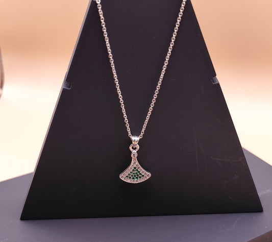 Emerald Bloom – 925 Silver Jade Pendant