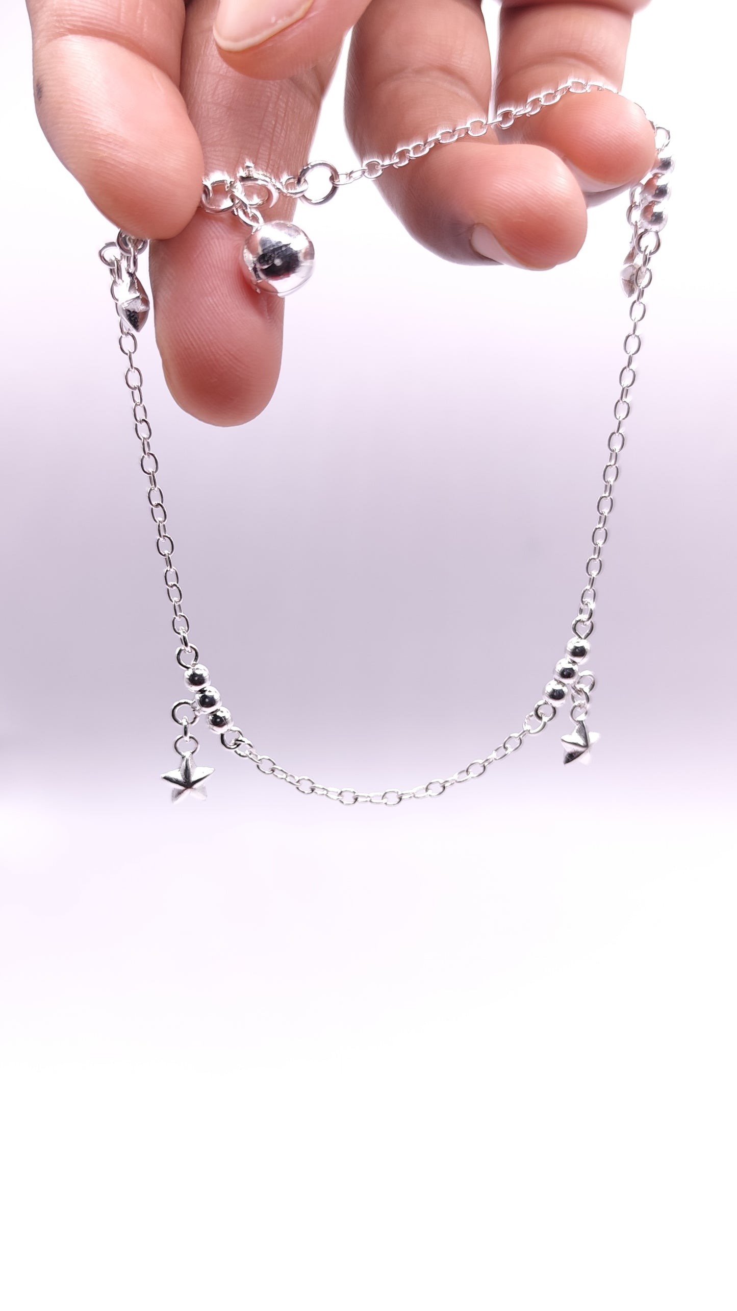 Silvona Star Anklet 925 Silver