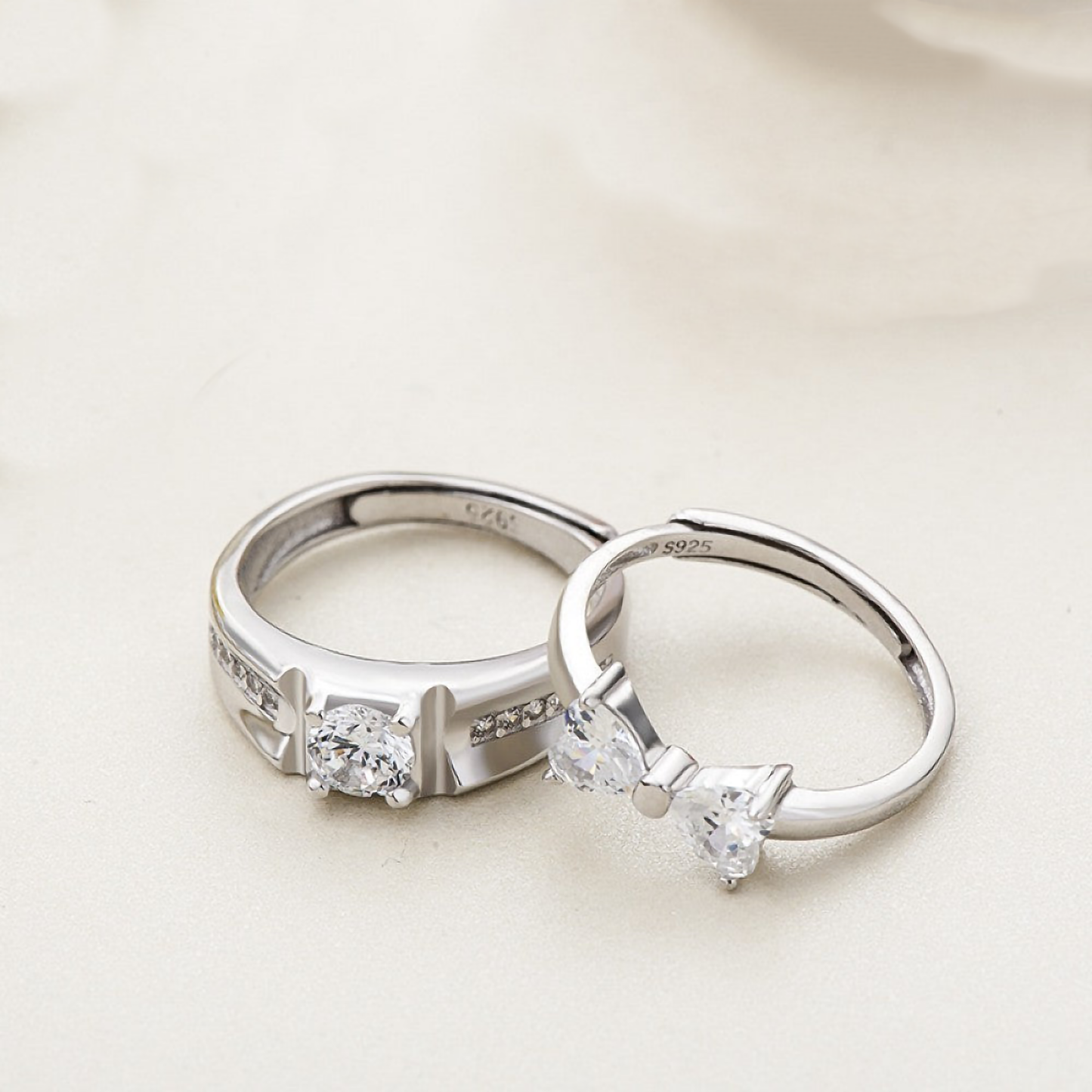 Forever Knot Couple 925 Silver Rings