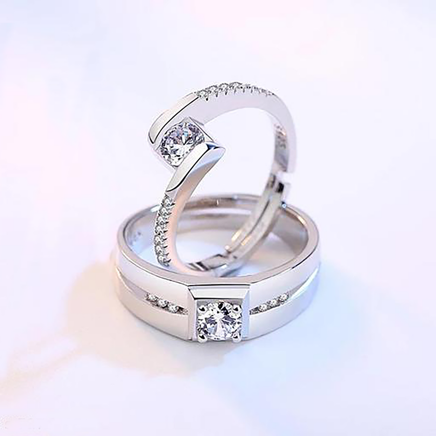Eternal Bond Couple 925 Silver Rings