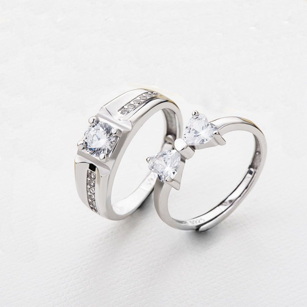 Forever Knot Couple 925 Silver Rings