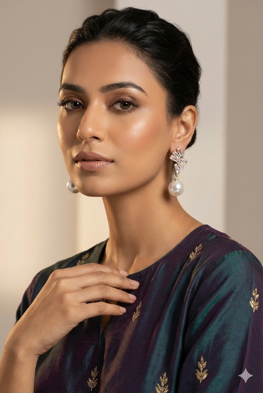 Silvona Luxe Pearl Drop Earrings