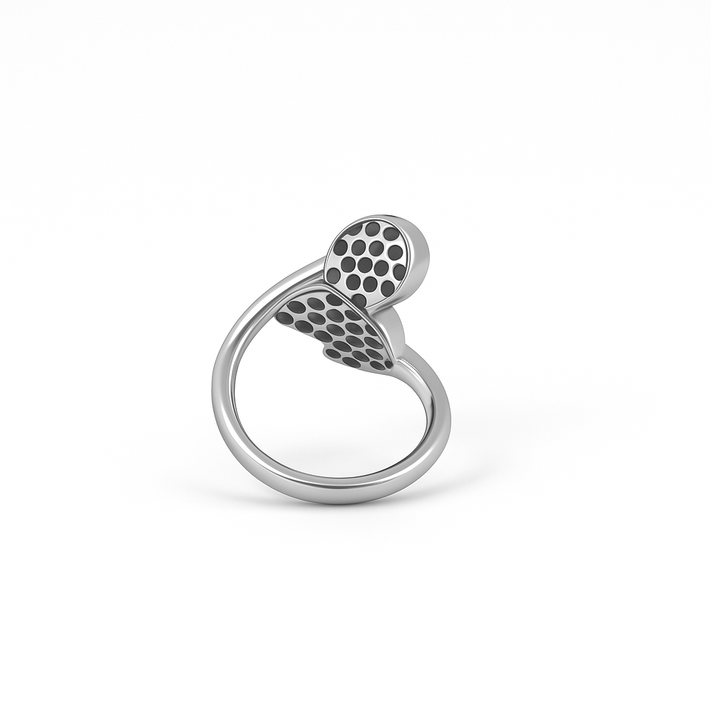 Blue Aura Hamsa Ring 925 Silver Ring