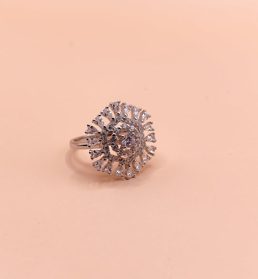 Silver Bloom Ring 925 Pure Silver