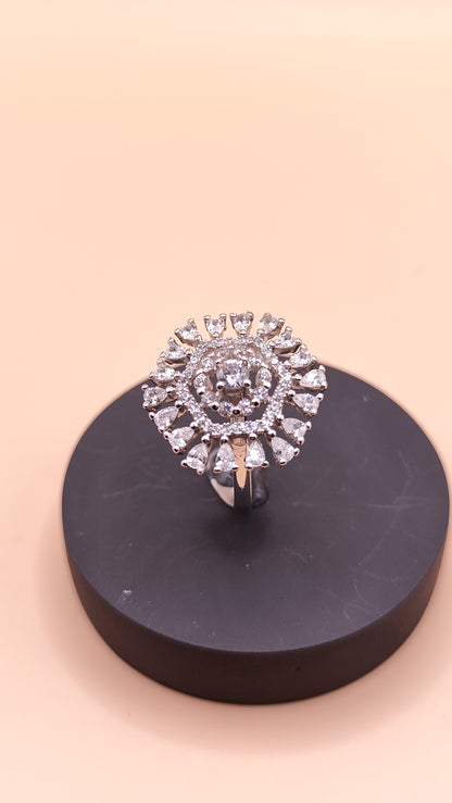 Silver Bloom Ring 925 Pure Silver