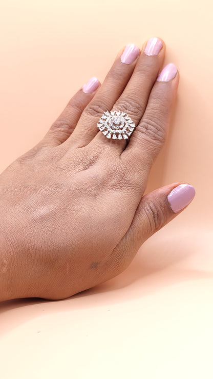 Silver Bloom Ring 925 Pure Silver