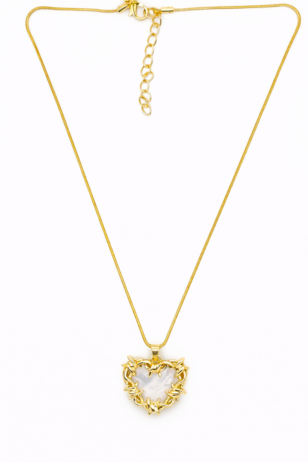 Gold Polished Heart Pendant Necklace for Women | Anti Tarnish Stainless Steel Chain | Elegant Minimal Heart Necklace | Stylish Jewelry for Girls & Women | Gift for Wife, Girlfriend, Sister