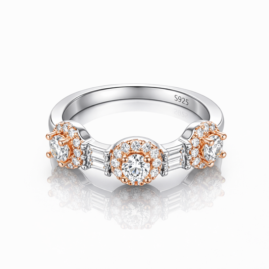 Rosella Trio Spark 925 Silver Ring