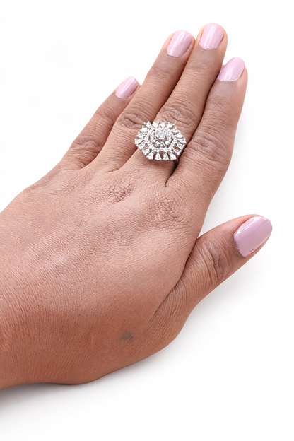 Silver Bloom Ring 925 Pure Silver