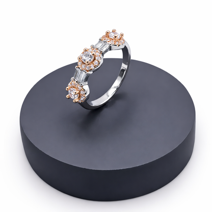 Rosella Trio Spark 925 Silver Ring