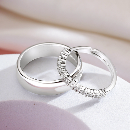 Pure Bond Couple 925 Silver Rings