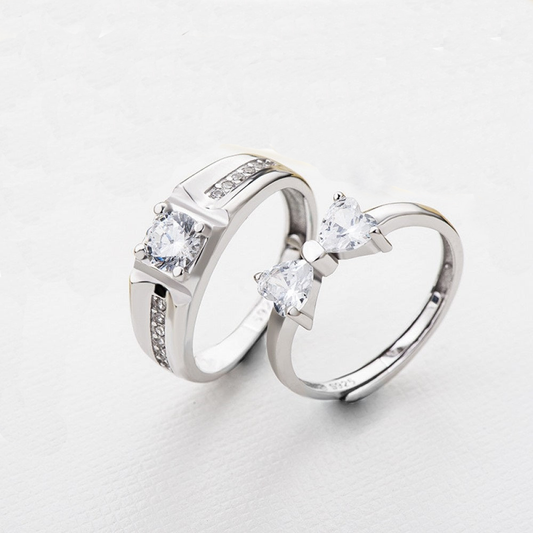 Forever Knot Couple 925 Silver Rings