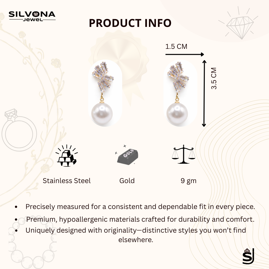 Silvona Luxe Pearl Drop Earrings