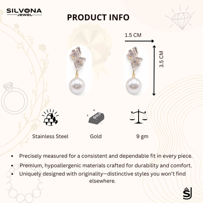 Silvona Luxe Pearl Drop Earrings