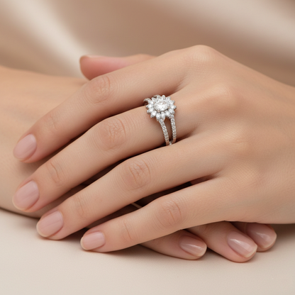 Celeste Spark 925 Silver Ring for Women & Girls