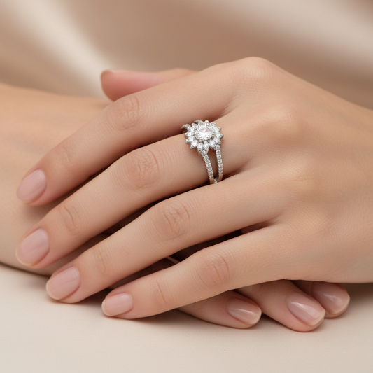 Celeste Spark 925 Silver Ring for Women & Girls