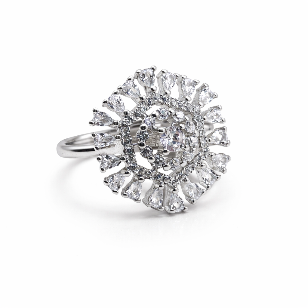 Silver Bloom Ring 925 Pure Silver