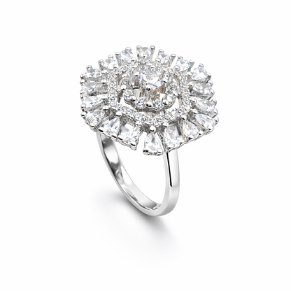 Silver Bloom Ring 925 Pure Silver