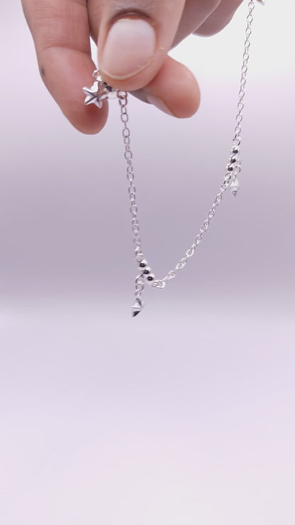 Silvona Star Anklet 925 Silver