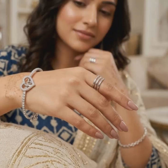 AD Heart Bracelet for Women