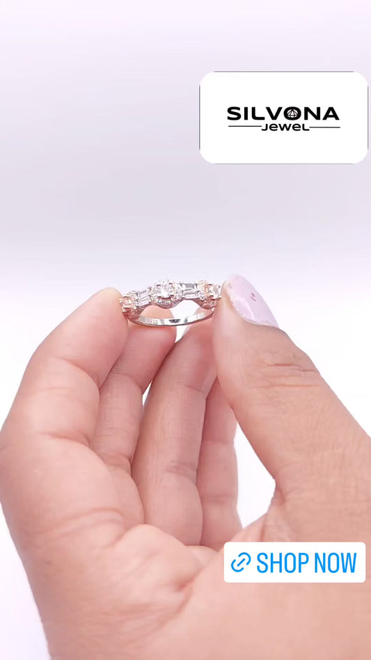 Rosella Trio Spark 925 Silver Ring