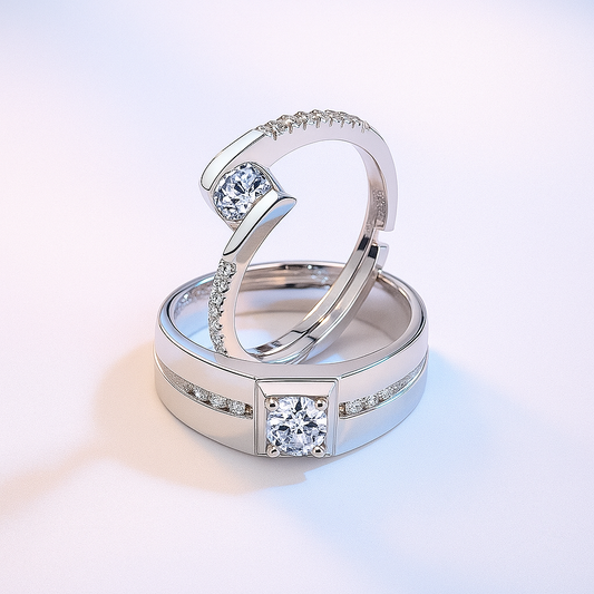 Eternal Bond Couple 925 Silver Rings