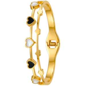 eternal hearts luxe bracelet i gold polished anti tarnish stainless steel