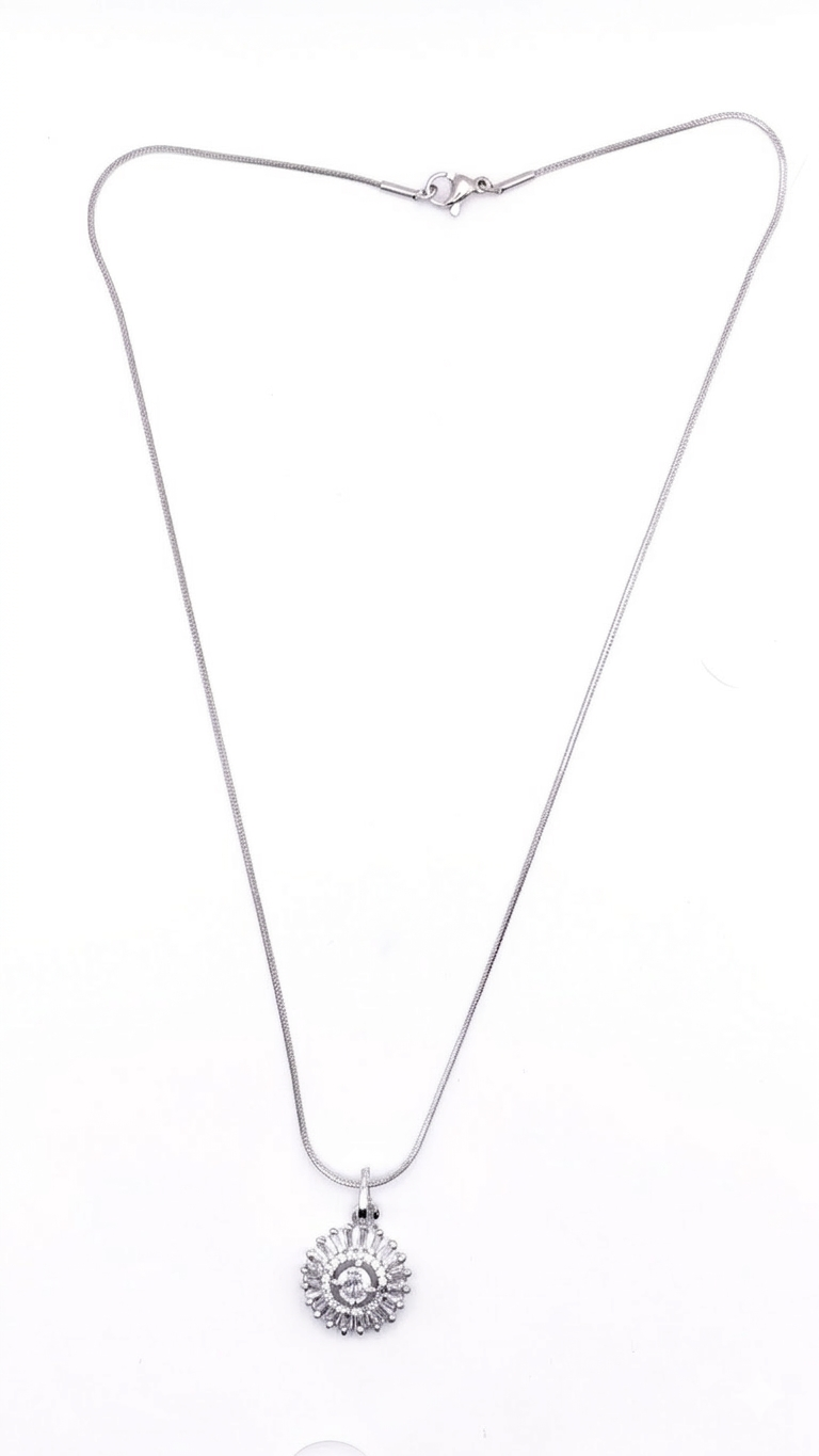 silvona american diamond sunburst pendant silvona american diamond sunburst pendant