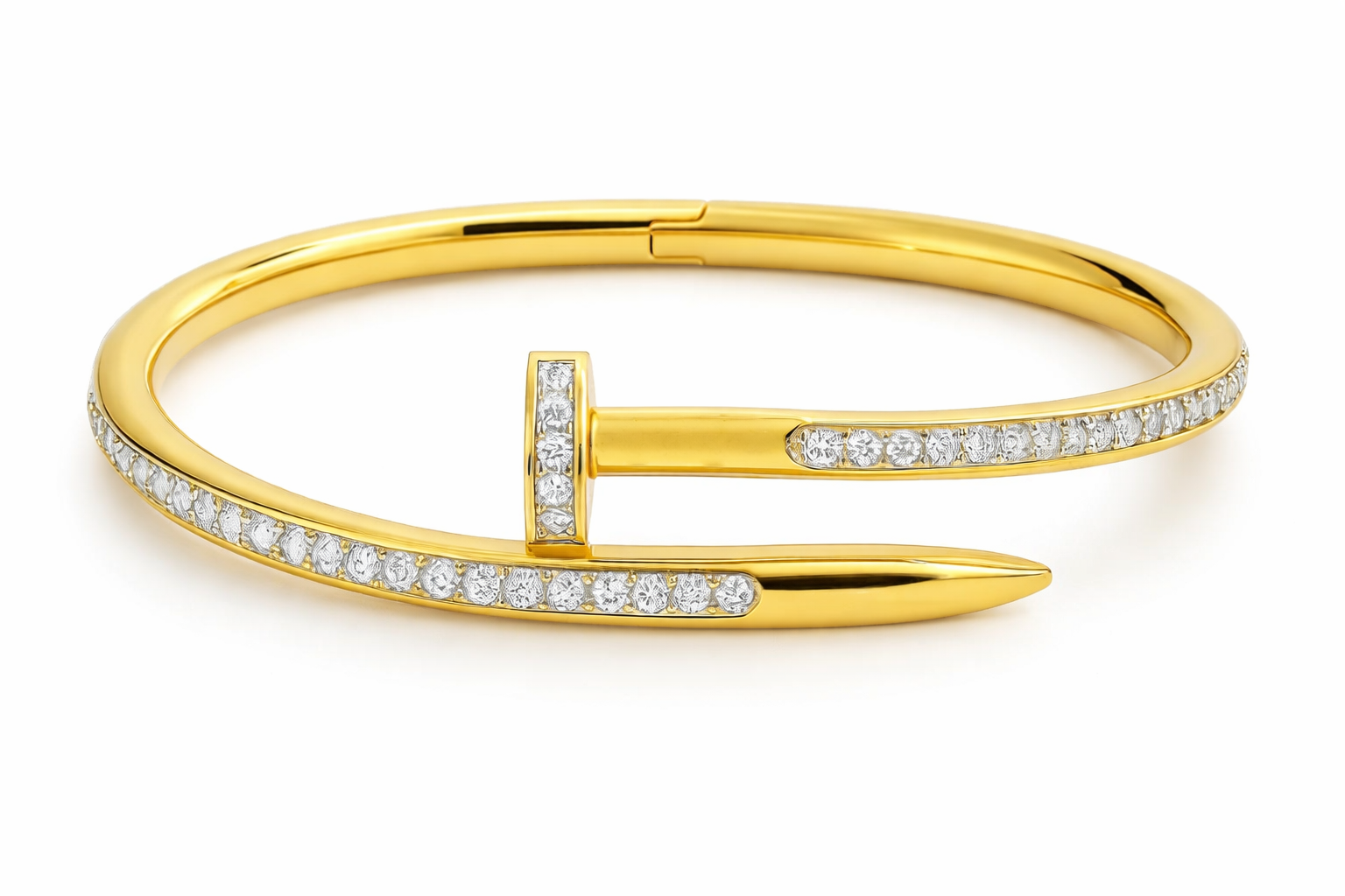 gold polished nail bangle bracelet for women stylish gold polished nail bangle bracelet for women stylish