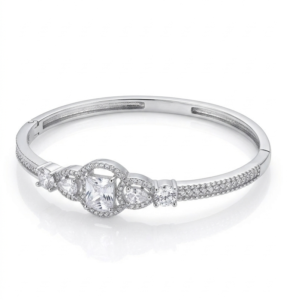 american diamond silver polish bracelet for women