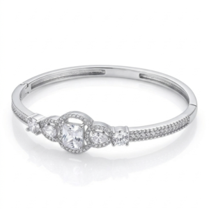 american diamond silver polish bracelet for women