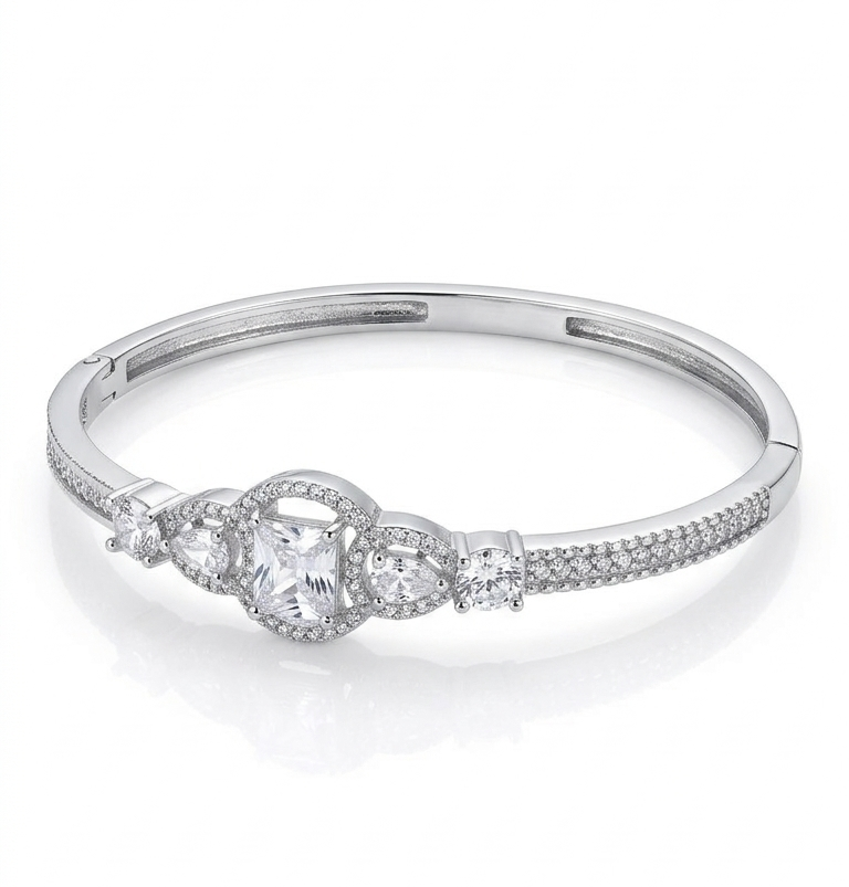 american diamond silver polish bracelet for women american diamond silver polish bracelet for women
