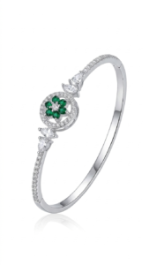 elegant american diamond floral bracelet for women