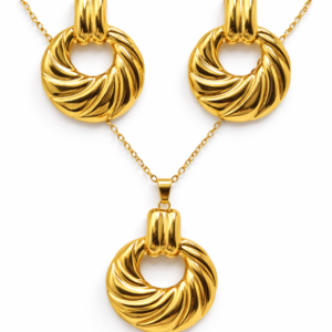 silvona luxe twisted halo pendant necklace