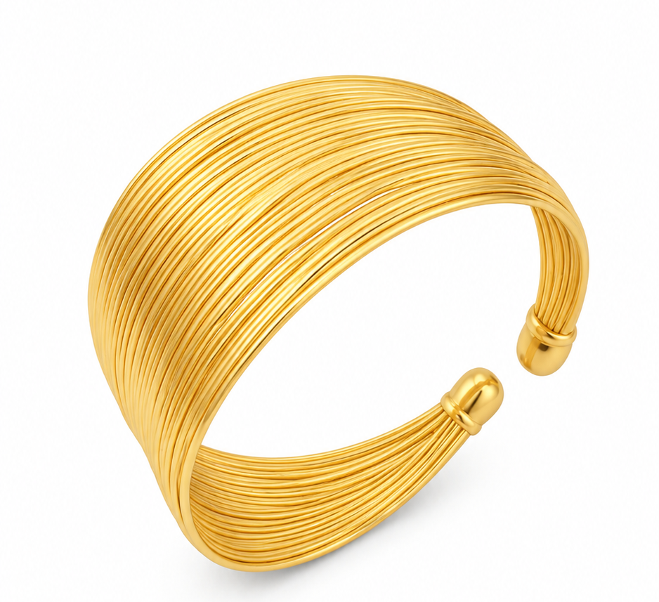 gold polished stainless steel open cuff bracelet for women stylish gold polished stainless steel open cuff bracelet for women stylish