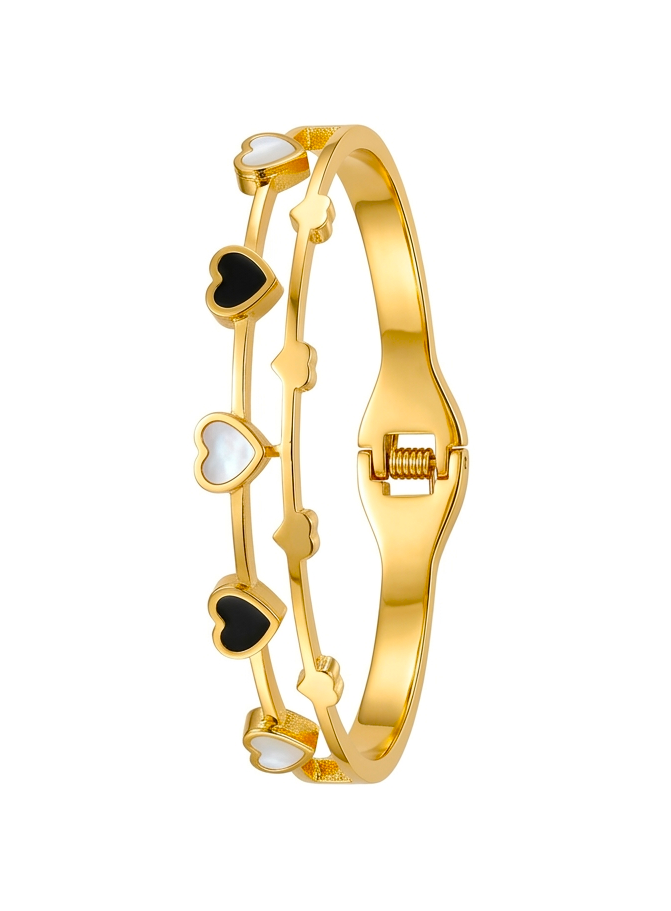 golden hearts harmony bracelet i gold polished anti tarnish stainless steel heart charm bracelet for women golden hearts harmony bracelet i gold polished anti tarnish stainless steel heart charm bracelet for women