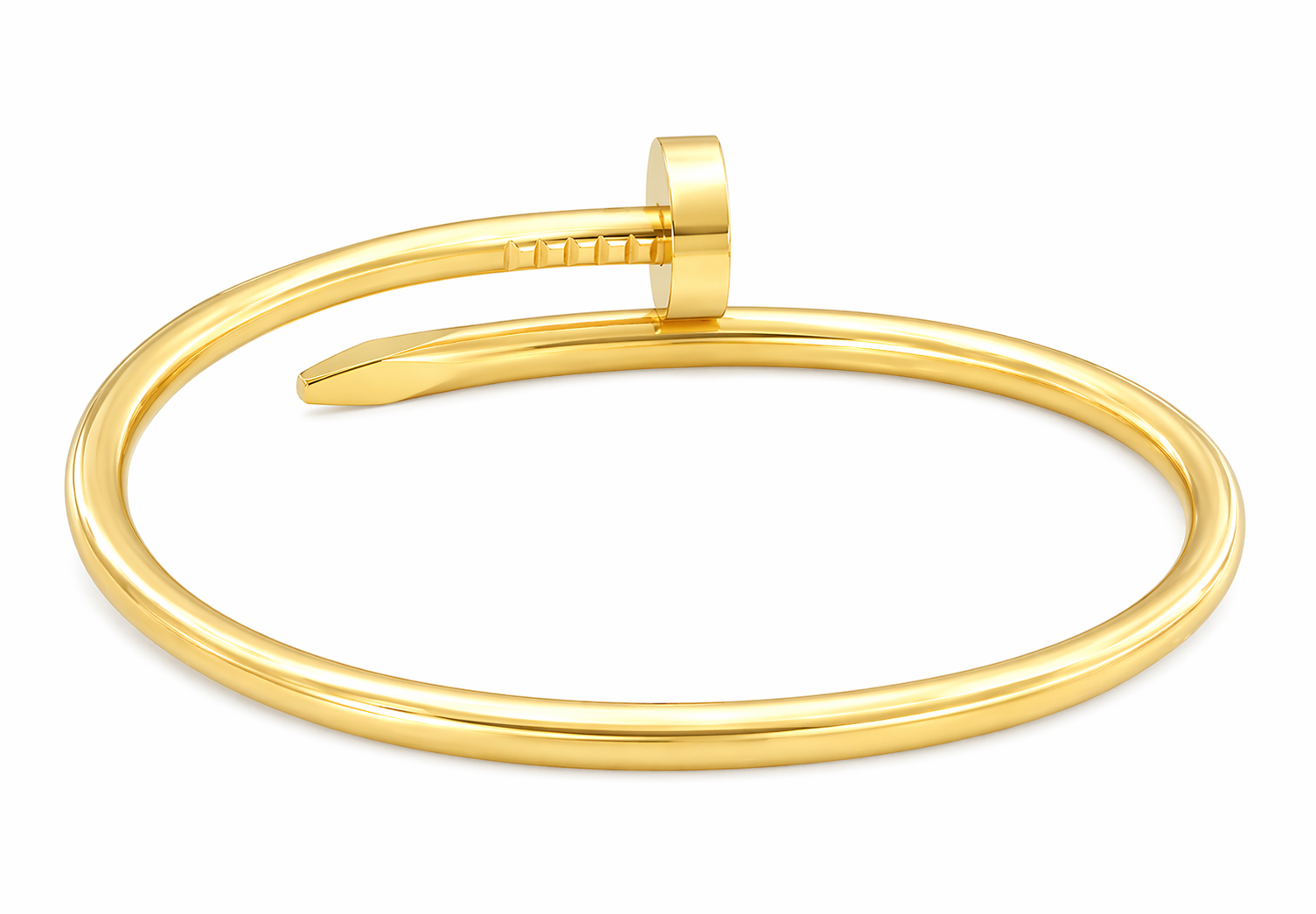 gold polished luxe nail love bracelet for women gold polished luxe nail love bracelet for women