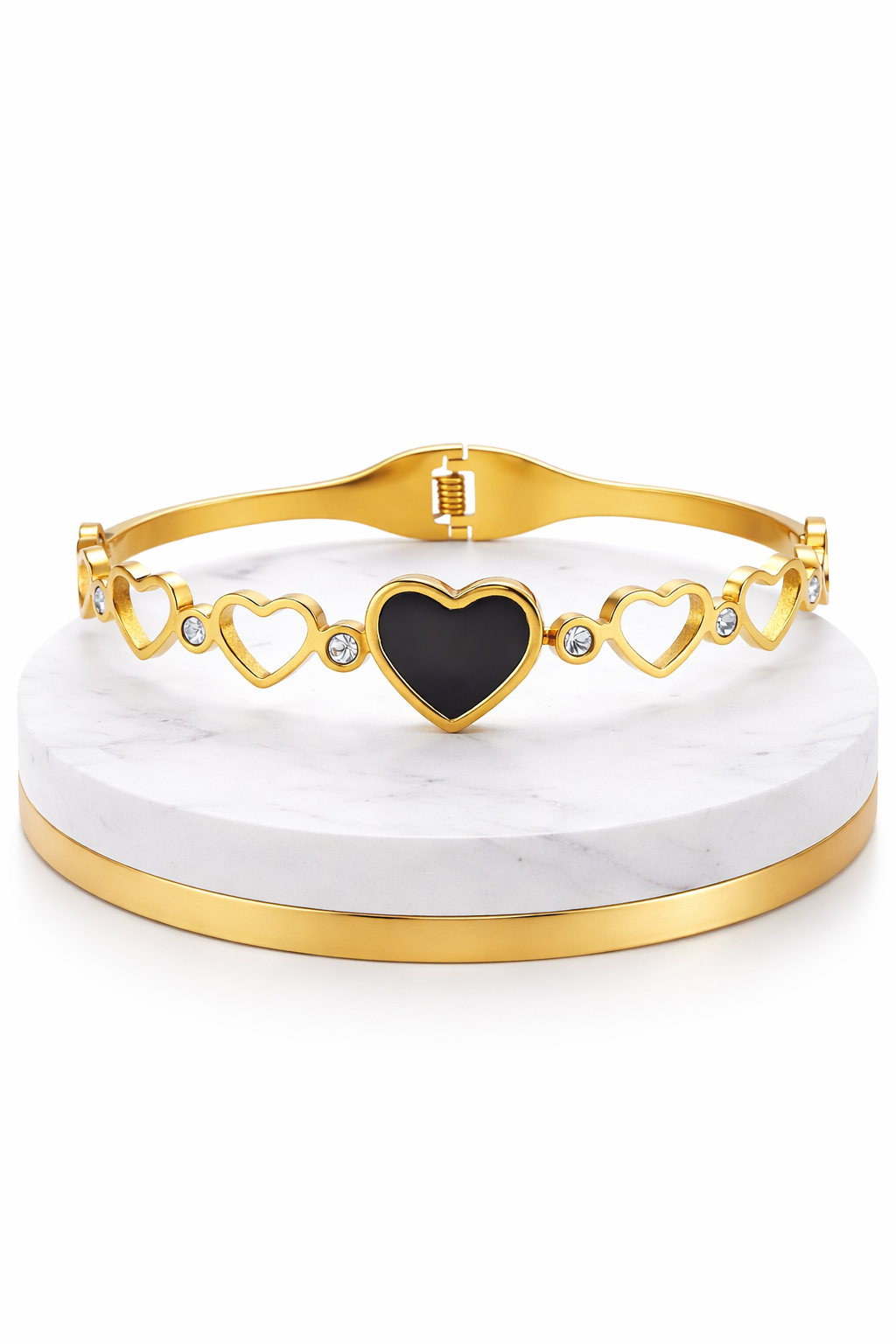 gold plated heart bracelet for women | anti tarnish stainless steel adjustable gold plated heart bracelet for women | anti tarnish stainless steel adjustable