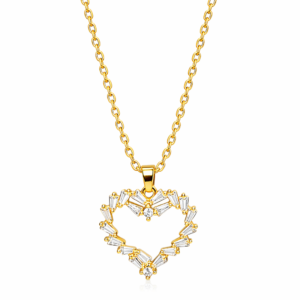 silvona anti tarnish heart pendant necklace