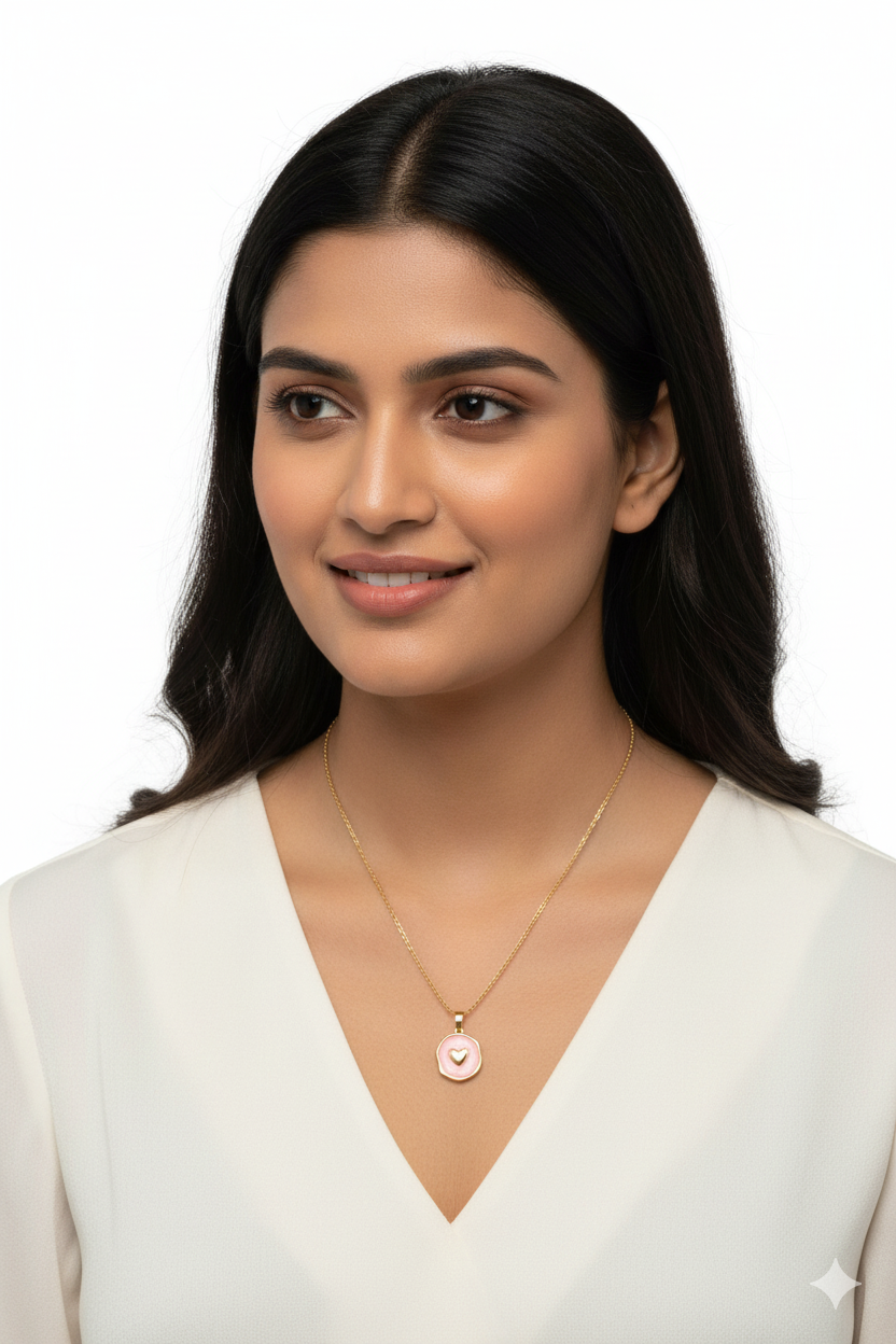 pink heart pendant necklace for women pink heart pendant necklace for women