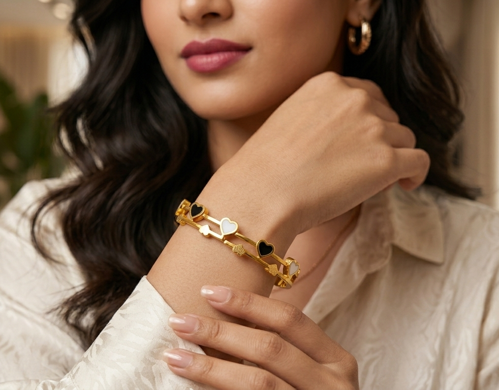 golden hearts harmony bracelet i gold polished anti tarnish stainless steel heart charm bracelet for women golden hearts harmony bracelet i gold polished anti tarnish stainless steel heart charm bracelet for women