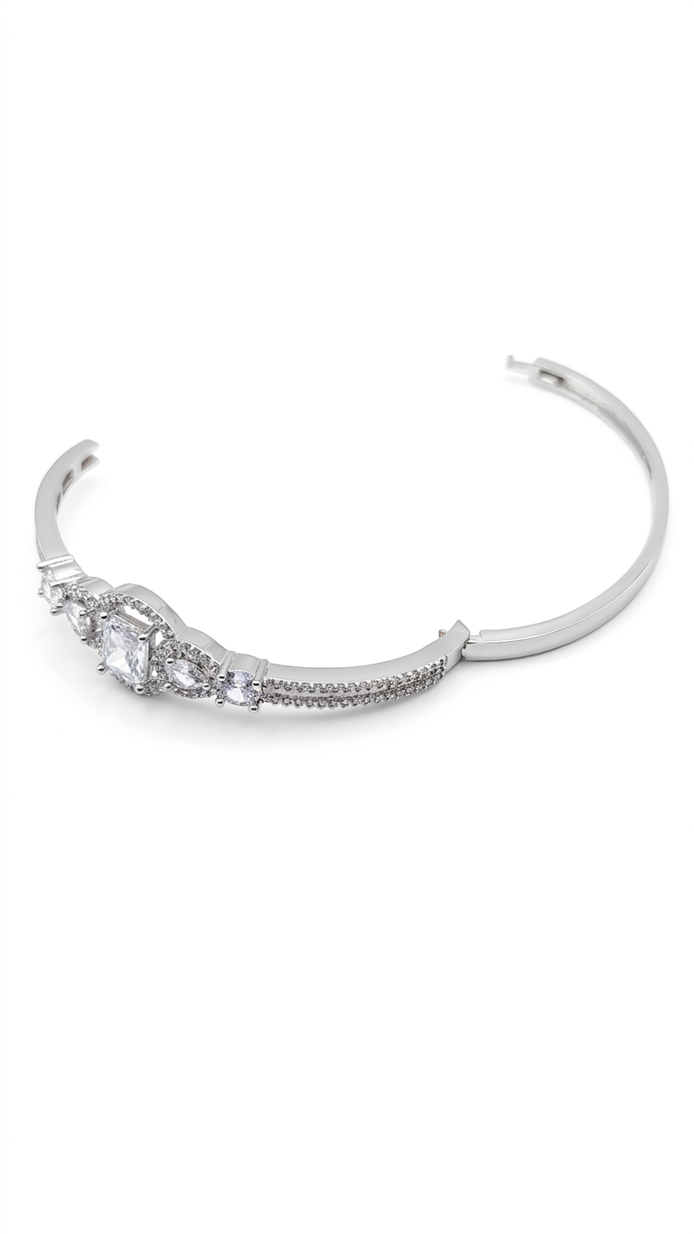 american diamond silver polish bracelet for women american diamond silver polish bracelet for women