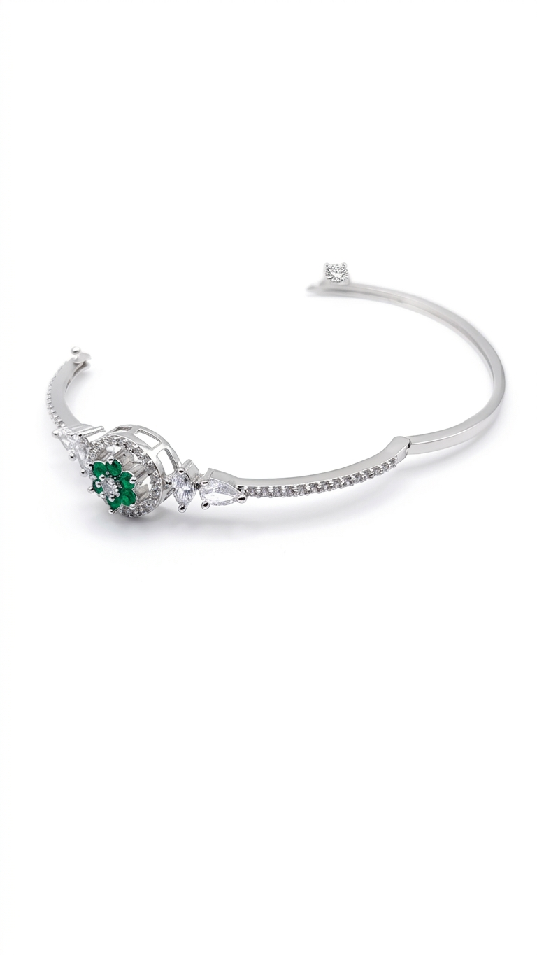 elegant american diamond floral bracelet for women elegant american diamond floral bracelet for women