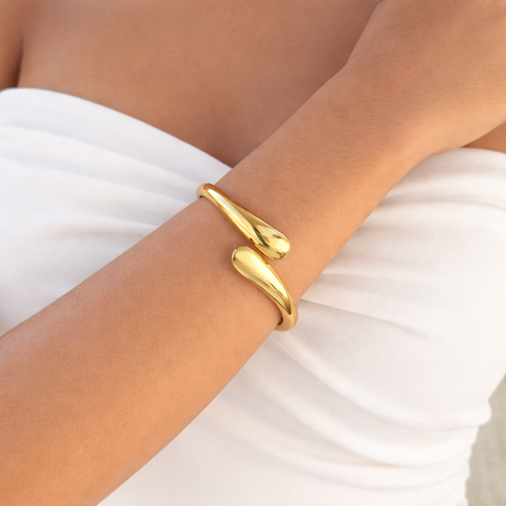 luxury gold polished open cuff bracelet for girls stylish luxury gold polished open cuff bracelet for girls stylish