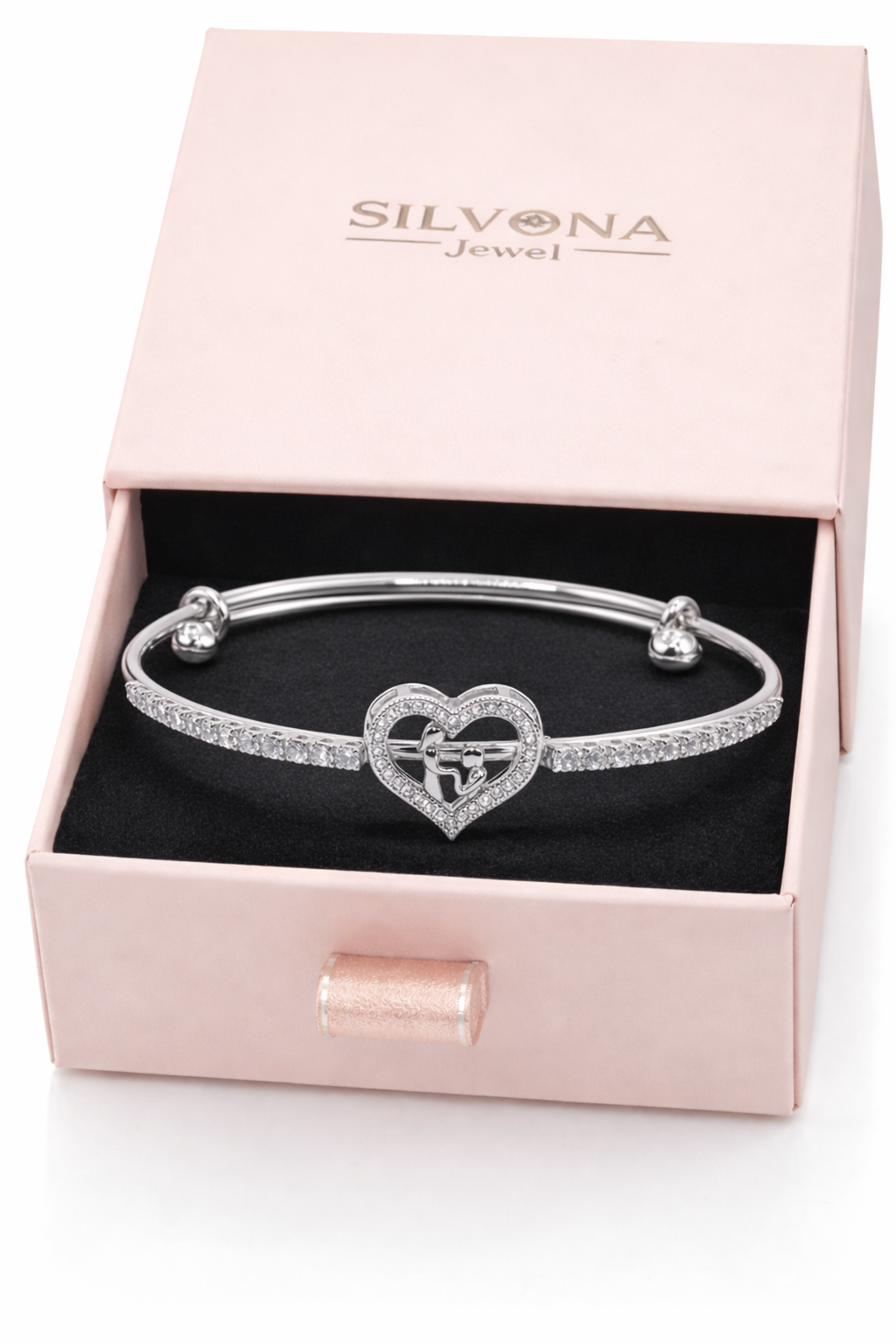 elegant heart ad bracelet for women elegant heart ad bracelet for women