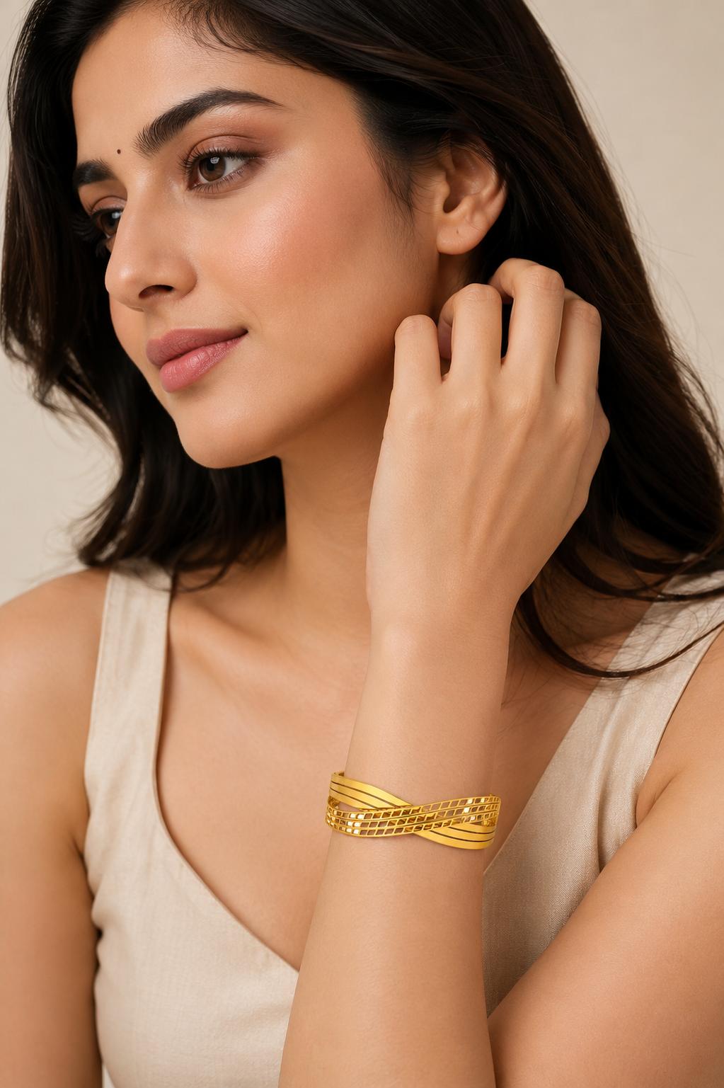 premium gold polished anti tarnish stainless steel bracelet for women stylish premium gold polished anti tarnish stainless steel bracelet for women stylish