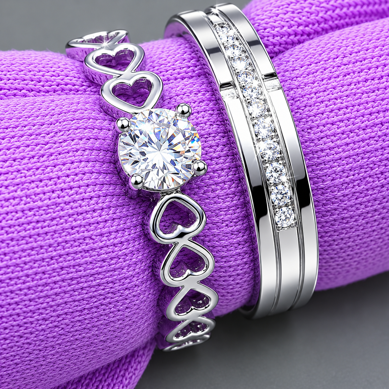silvona jewel heartsync couple 925 sterling silver rings silvona jewel heartsync couple 925 sterling silver rings