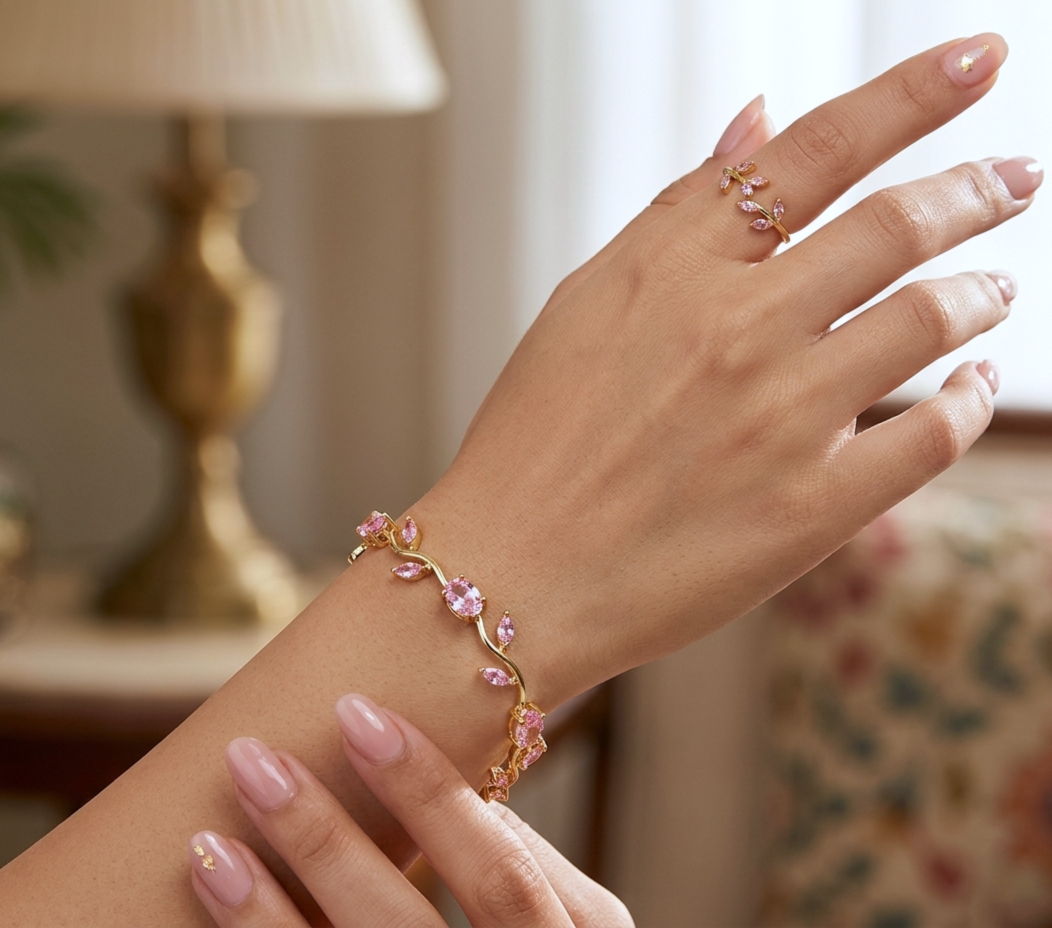 pink tulip bracelet for women & girls stylish pink tulip bracelet for women & girls stylish