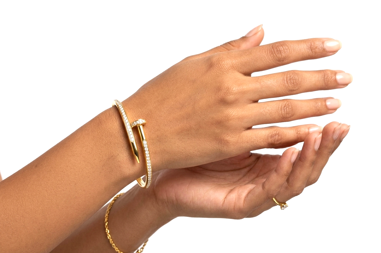 gold polished nail bangle bracelet for women stylish gold polished nail bangle bracelet for women stylish
