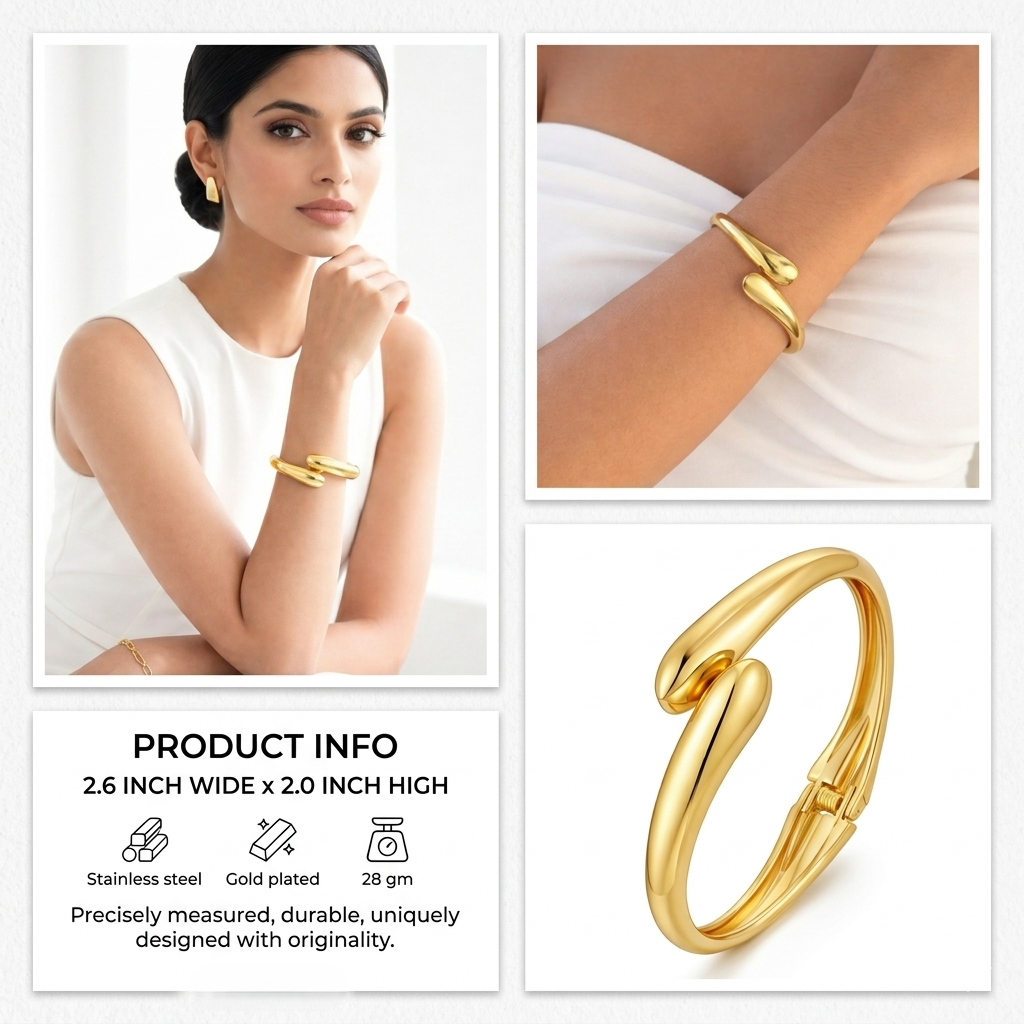 luxury gold polished open cuff bracelet for girls stylish luxury gold polished open cuff bracelet for girls stylish